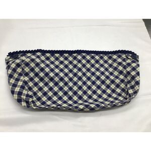 Longaberger Plaid Canning Basket Liner Blue Ribbon Farmhouse Cottagecore 0723G